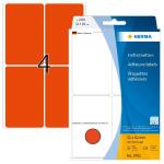 Herma Vielzwecketiketten permanent haftend 52 x 82 mm rot 32 Bl 128 Etik. Handbeschriftung