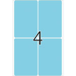 Herma Vielzwecketiketten permanent haftend 52 x 82 mm blau 32 Bl 128 Etik. Handbeschriftung