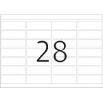 Etikett DP1 13x40mm weiss 5000 Et Blattgr. 168x120mm 180 Bl 28 Et Bl