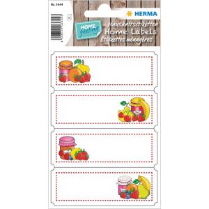 Herma Etiketten für den Haushalt 76 x 28 mm Fruchtauswahl 4 Bl 16 Etik.