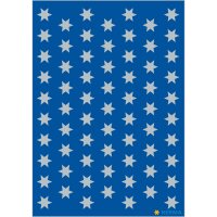 Herma Sticker DECOR Weihnachten Sterne silber Ø 8...