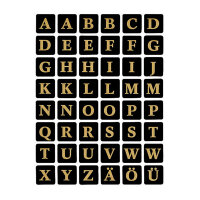Herma Buchstaben A - Z 13 x 13 mm Folie Goldprägung 2 Bl