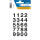 Zahlen 20x18 mm 0-9 wetterfest Folie transparent schwarz 2 Bl.