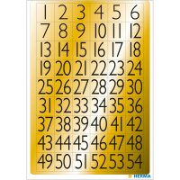 Herma Zahlen 1 - 100 13 x 12 mm Folie Goldfolie 4 Bl