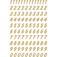 Herma Zahlen 0 - 9 8 mm Folie gold auf transparent wetterfest 2 Bl
