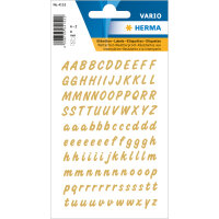 Herma Buchstaben A - Z 8 mm Folie gold auf transparent...