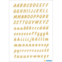 Herma Buchstaben A - Z 8 mm Folie gold auf transparent...