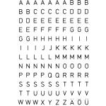 Buchstaben 5 mm A-Z schwarz auf wetterfester, transparenter Folie