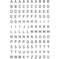 Herma Buchstaben A - Z 5 mm Folie schwarz auf transparent wetterfest 2 Bl