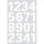Herma Zahlen 0 - 9 25 mm Folie weiss wetterfest 2 Bl