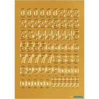 Herma Zahlen 0 - 9 12 mm Prismaticfolie gold 1 Bl