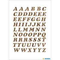 Herma Buchstaben A - Z 8 mm Prismaticfolie gold glitzernd 1 Bl