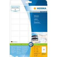 Herma Etiketten permanent haftend 48,3 x 33,8 mm weiss PREMIUM 25 Bl 800 Etik. LaserInkCopy