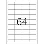 Herma Etiketten für Sichtreiter ablösbar 45,7 x 16,9 mm weiss 25 Bl 1600 Etik. LaserInkCopy