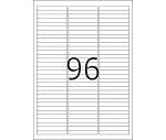 Ablösbare Etiketten A4, 63,5 x 8,5 mm, weiß