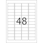 Herma Etiketten Typenschild stark haftend 45,7 x 21,2 mm wetterfest silber 25 Bl 1200 Etik. LaserCopy