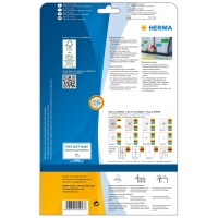 Herma Etiketten ablösbar 25,4 x 10 mm gelb 20 Bl 3780 Etik. LaserInkCopy