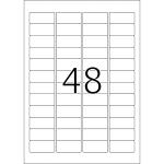 Farbige Etiketten A4, 45,7 x 21,2 mm, blau, ablösbar