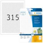 Herma Etiketten ablösbar Ø 10 mm weiss 25 Bl...