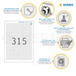 Herma Etiketten ablösbar Ø 10 mm weiss 25 Bl 7875 Etik. LaserInkCopy