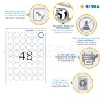 Herma Etiketten ablösbar Ø 30 mm weiss 25 Bl 1200 Etik. LaserInkCopy