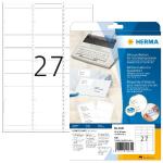 Herma Etiketten für Adressen permanent haftend 67 x 30 mm weiss 20 Bl 540 Etik. für Schreibmaschine
