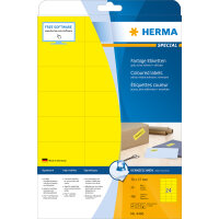 Herma Etiketten ablösbar 70 x 37 mm gelb 20 Bl 480 Etik. LaserInkCopy