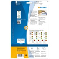 Herma Etiketten ablösbar 70 x 37 mm gelb 20 Bl 480 Etik. LaserInkCopy