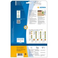 Herma Etiketten ablösbar 199,6 x 143,5 mm grün 20 Bl 40 Etik. LaserInkCopy