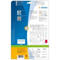 Herma Etiketten für Adressen permanent haftend 63,5 x 46,6 mm weiss 25 Bl 450 Etik. LaserInkCopy