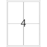 PREMIUM Adressetiketten A4, 99,1 x 139 mm, weiß, permanent haftend