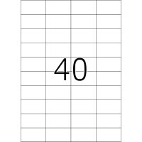 Herma Etiketten permanent haftend 52,5 x 29,7 mm Folie transparent matt wetterfest 25 Bl 1000 Etik. LaserCopy