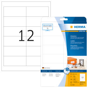 Herma Etiketten für Adressen permanent haftend 97 x 42,3 mm weiss 25 Bl 300 Etik. Inkjet