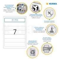 Herma Ordnerrückenschilder permanent haftend 192 x 38 mm weiss 25 Bl 175 Etik. Inkjet
