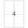 Herma Etiketten permanent haftend 96 x 139,7 mm weiss Hochglanz 25 Bl 100 Etik. LaserCopy