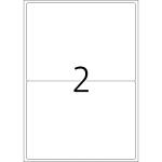 Herma Etiketten permanent haftend 199,6 x 143,5 mm weiss Hochglanz 25 Bl 50 Etik. LaserCopy