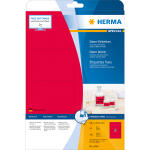 Neonetiketten A4, 99,1 x 67,7 mm, leuchtrot, permanent haftend