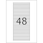 Etiketten für CD-Box A4, 114,3 x 5,5 mm, weiß Papier matt 1200 St.