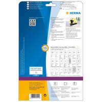 Herma Etiketten für CD Maxi permanent haftend Ø 116/18,5 mm weiss 25 Bl 50 Etik. LaserInkCopy