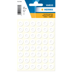 HERMA Lochverstärkungsringe 12mm weiß 240 St./Pack.
