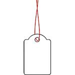Hängeetikett 18x28mm Faden rot 1000St 1Pack