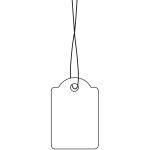 Herma Hängeetiketten 25 x 38 mm weiss mit weißem Faden 1000 Stück Handbeschriftung