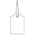 Herma Hängeetiketten 18 x 28 mm weiss mit weißem Faden 1000 Stück Handbeschriftung