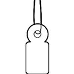 Herma Hängeetiketten 10 x 22 mm weiss mit weißem Faden 1000 Stück Handbeschriftung