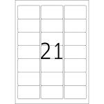 Herma Etiketten permanent haftend 63,5 x 38,1 mm Folie transparent klar wetterfest 25 Bl 525 Etik. LaserCopy