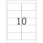 Herma Etiketten permanent haftend 96 x 50,8 mm Folie transparent klar wetterfest 25 Bl 250 Etik. LaserCopy
