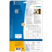 Herma Etiketten permanent haftend 210 x 297 mm Folie transparent klar wetterfest 25 Bl 25 Etik. LaserCopy