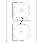 Herma Etiketten für CD Maxi permanent haftend Ø 116/18,5 mm weiss 10 Bl 20 Etik. LaserInkCopy