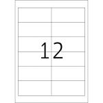 PREMIUM Etiketten A4, 97 x 42,3 mm, weiß, permanent haftend