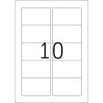 Inkjet-Etiketten A4, 83,8 x 50,8 mm, weiß, permanent haftend